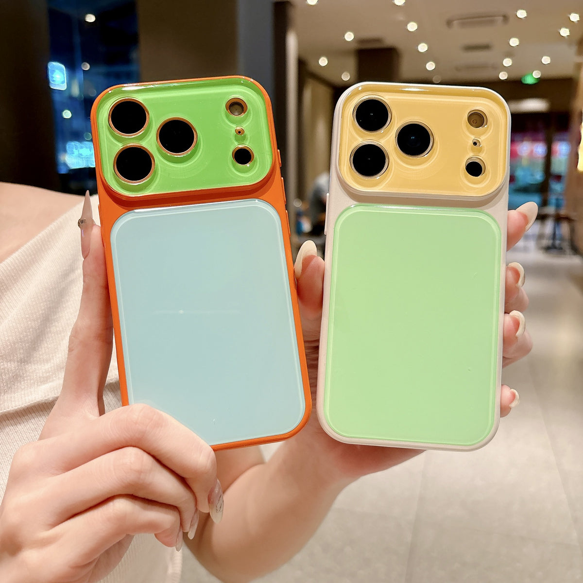 Contrast Candy Color Block Crystal Camera Lens Protection