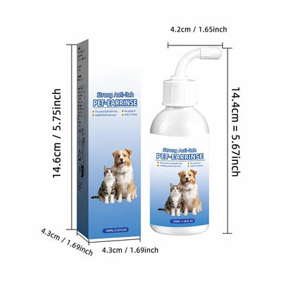 Gentle Pet Ear Wash | Odor-Free Cleaning for Dogs & Cats