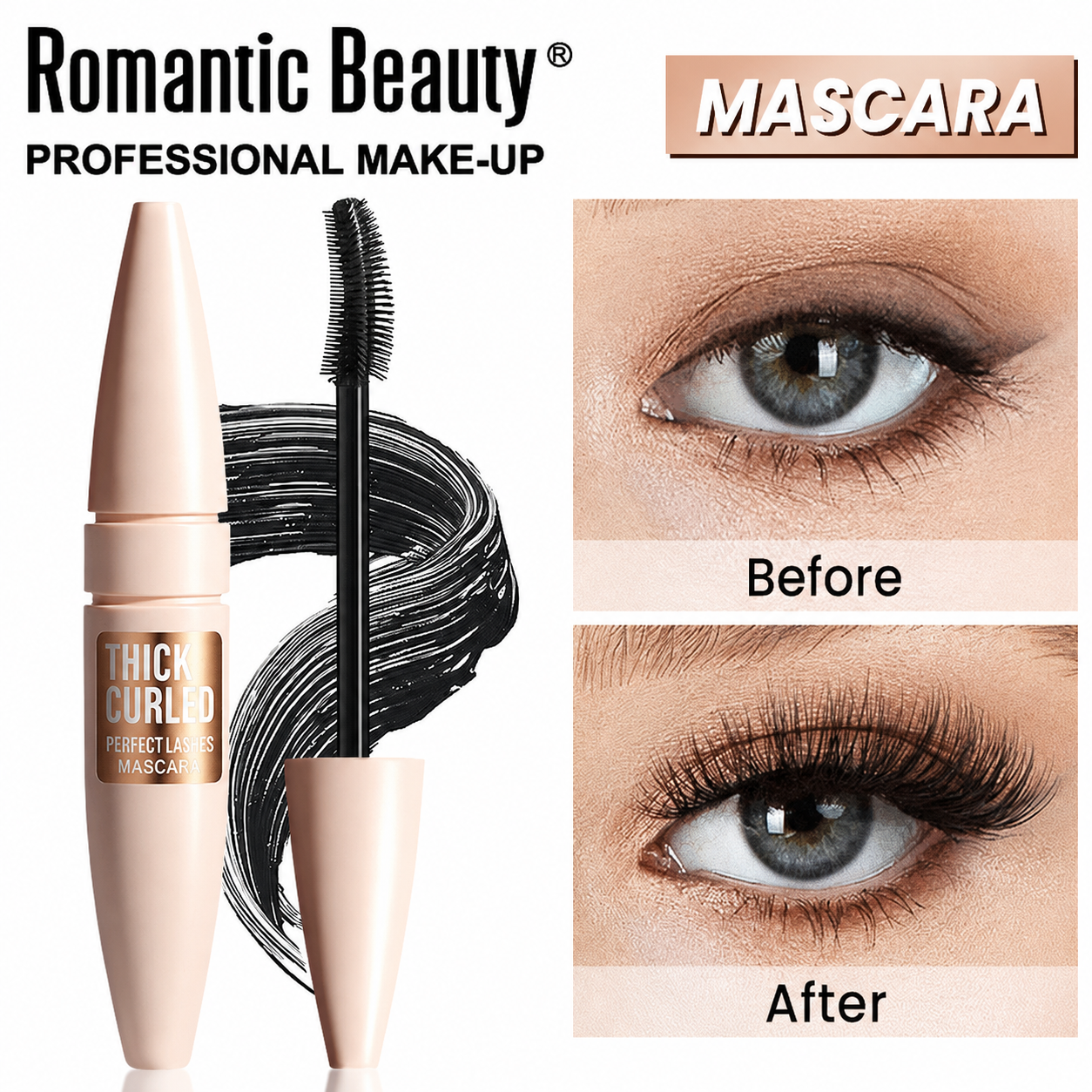 5-Color Mascara: Volumizing, Lengthening, Curling, and Waterproof